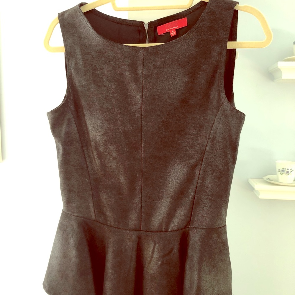Black peplum top